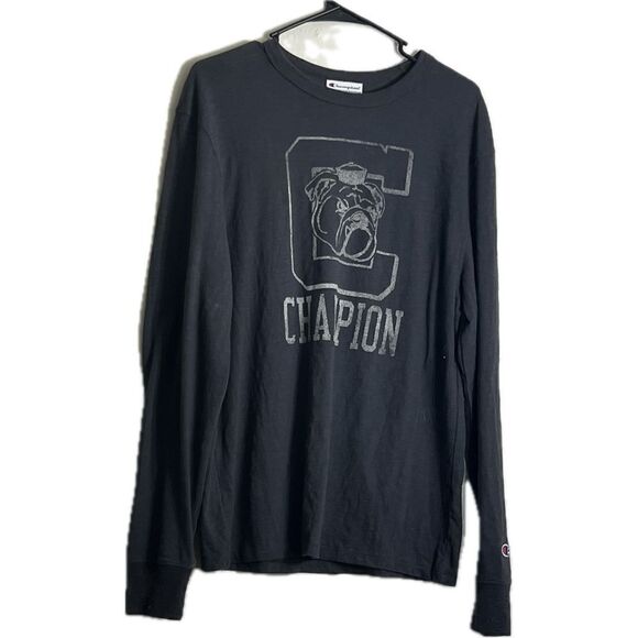 Champion authentic athletic wear long sleeve bulldog graphic T-shirt - Picture 1 of 5